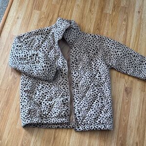 entro Cream and Black Spotted Teddy Jacket